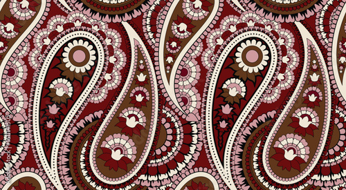 Seamless motif pattern design. Hand draw ethnic pattern