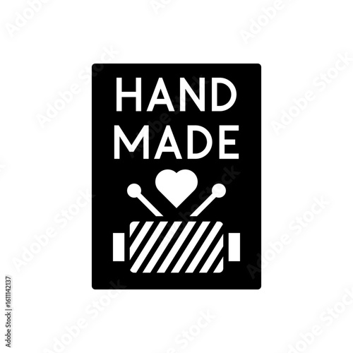 Handmade Badge with Tools Vector Illustration