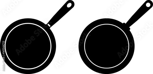 cooking pots icons. cooking and kitchen elements. symbolizing cooking and kitchen preparation tools. preparing meals in the kitchen
