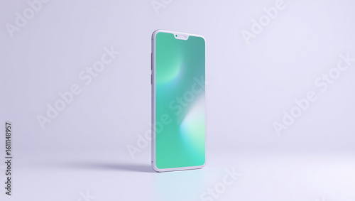 A realistic smartphone mockup placed on a traditional golden ochre, pink, white background.