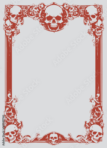 skull horror frame, death metal frame , grunge horror frame, death metal frame ghost frame grunge textre