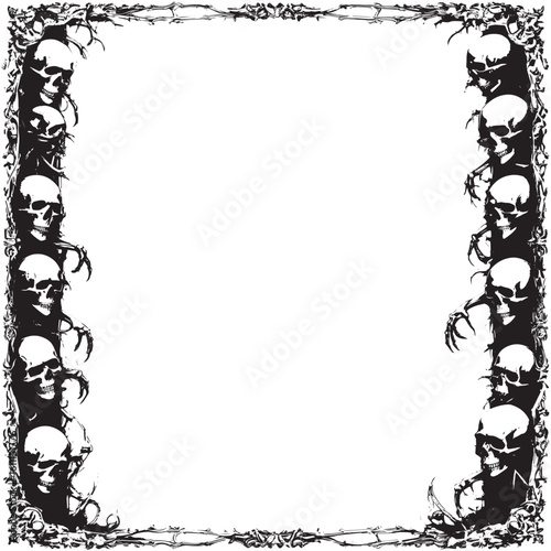 skull horror frame, death metal frame , grunge horror frame, death metal frame ghost frame grunge textre