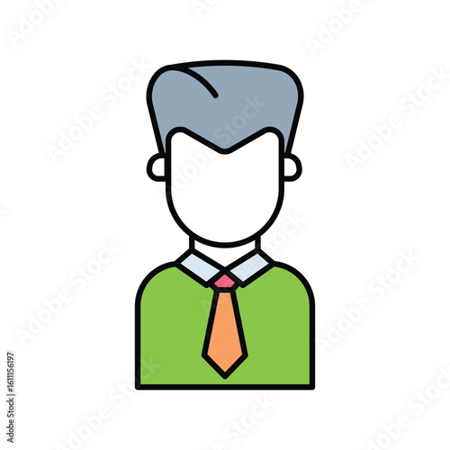 owner lineal color line icon with white background vector stock illustrations