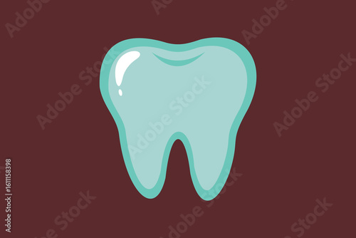 a simple vector illustration of a tooth