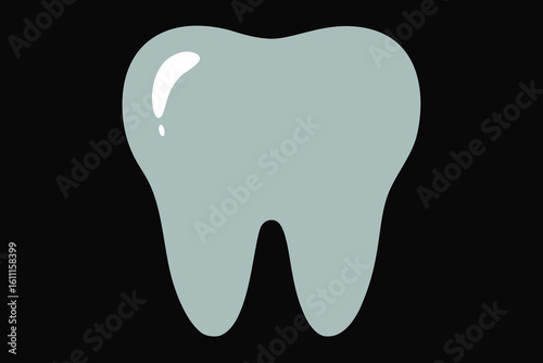 a simple vector illustration of a tooth