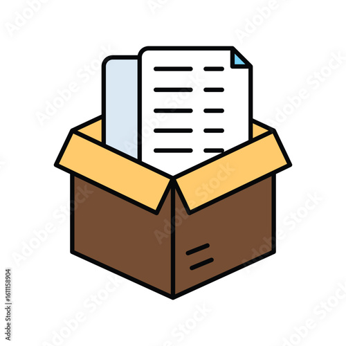 backlog lineal color line icon with white background vector stock illustration