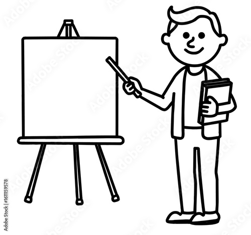 Teacher at Chalkboard