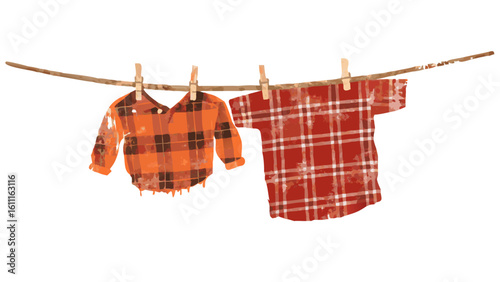 Distressed Plaid Flannel SVG Vector Art