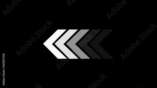 Road sign blinking arrow animation. right side indicating arrow road sign concept animation background.