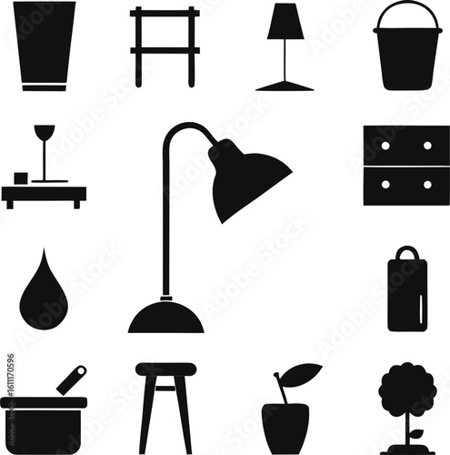 Bathroom elements vector illustration