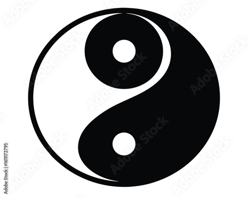The yin and yang symbol represents balance and harmony isolated on white background Ai Generated
