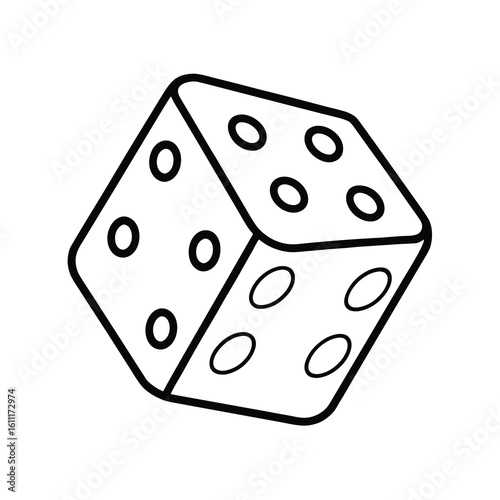 gambling dice outline design