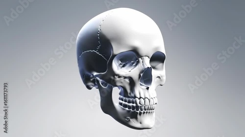 Human Skull Anatomy 3D Render