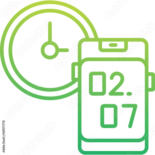 green clock and watch