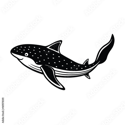 vector illustration of a whale shark