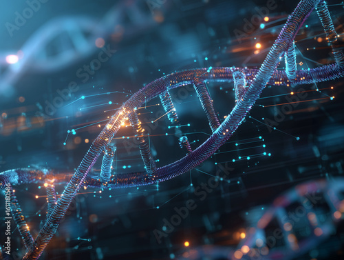 Abstract Genetic Research and DNA Sequencing Concept

