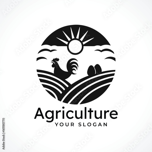 poultry farm logo design template