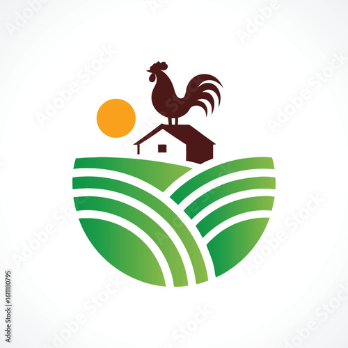 poultry farm logo design template