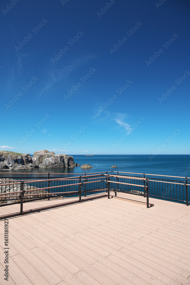 Obraz premium 島根県出雲市の夏の日御碕灯台