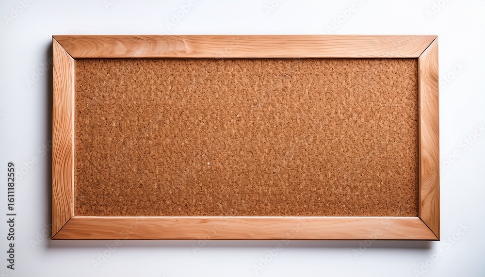 Fototapeta premium cork board on white background with blank space for notes or messages