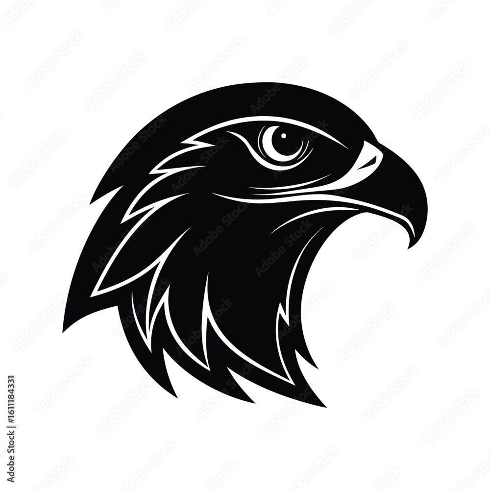 Fototapeta premium eagle head vector illustration