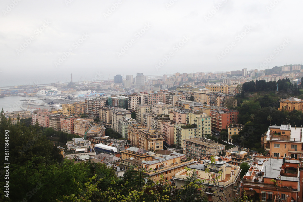 Fototapeta premium The panorama of Genoa, Italy