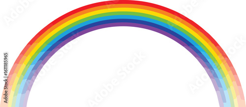 Vibrant multicolored arc against white background rainbow colors style vector illustration EPS file download
