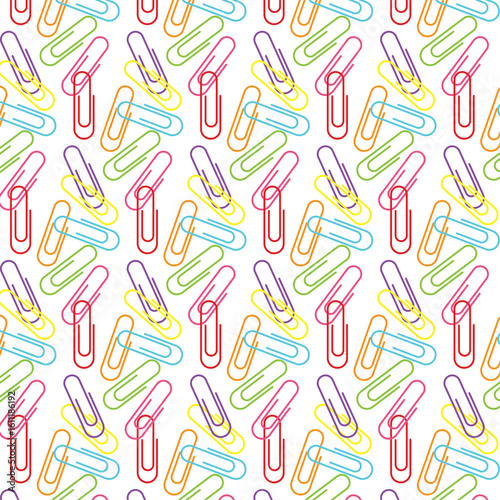 seamless pattern with paper clips