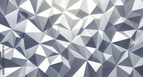 Abstract Geometric Facet Surface with Dramatic Light and Shadow Play