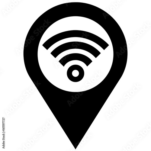 Wi-Fi Location Pin Icon