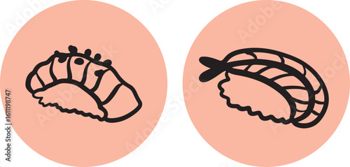 Cute sushi character japanese cuisine	