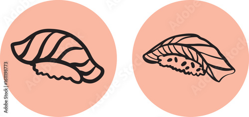 Cute sushi character japanese cuisine	