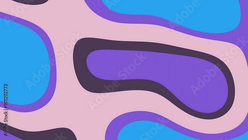 Prismatic Abstracts Liquid Abstract groovy background with organic shapes in shades of blue, purple, pink and charcoal gray colors