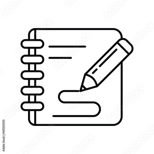 design process lineal icon with white background vector stock illustration