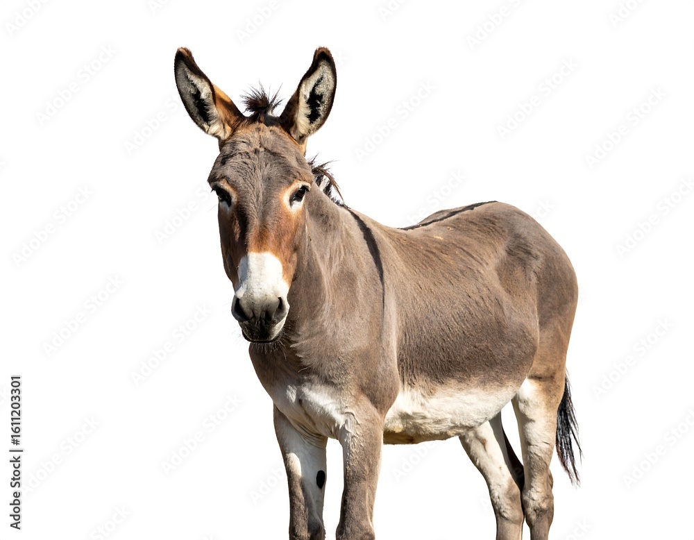 Fototapeta premium A donkey in profile view