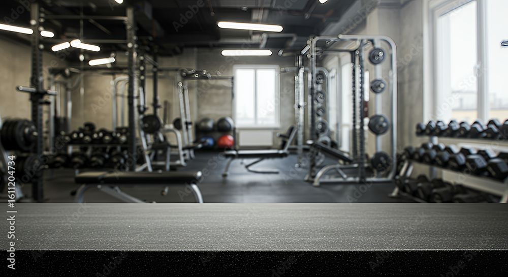 Fototapeta premium Gym interior with equipment