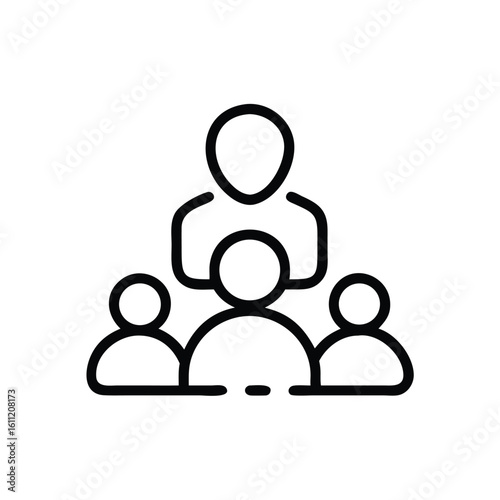 Outline icon of people demonstrating willingness to learn