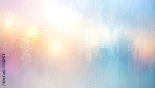 Ethereal dreamy pastel background with gentle light flares. Abstract soft focus texture with blue and pink hues for a serene design.