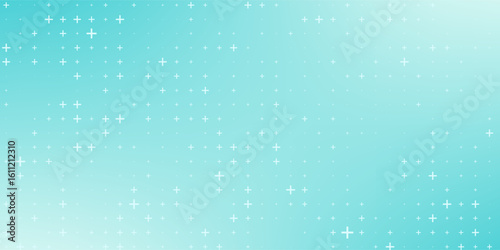 Healthcare Medical Plus Pattern. Blue Mathematical Plus Symbols Pattern. Math Design Elements Background. Medical Tech Background. Vector Illustration.