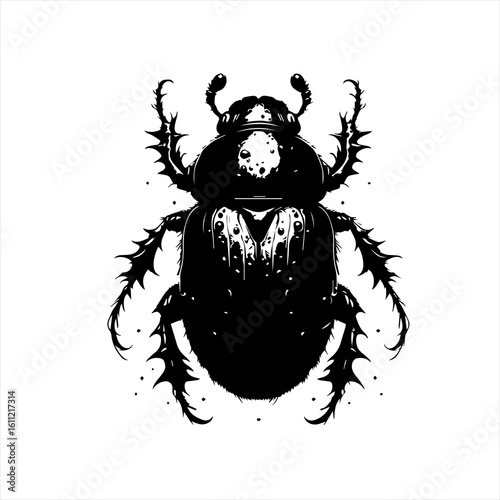 Scarab beetle illustration