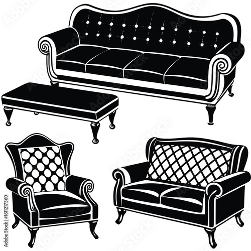Comprehensive Vector Collection of Stylish and Comfortable Sofas