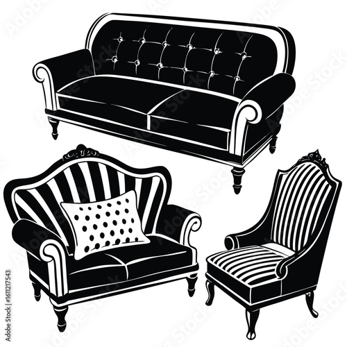 Comprehensive Collection of Modern and Stylish Sofa Designs in Vector Format