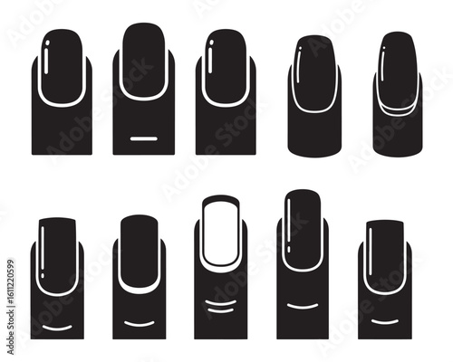 Nails Icon Set  Vector