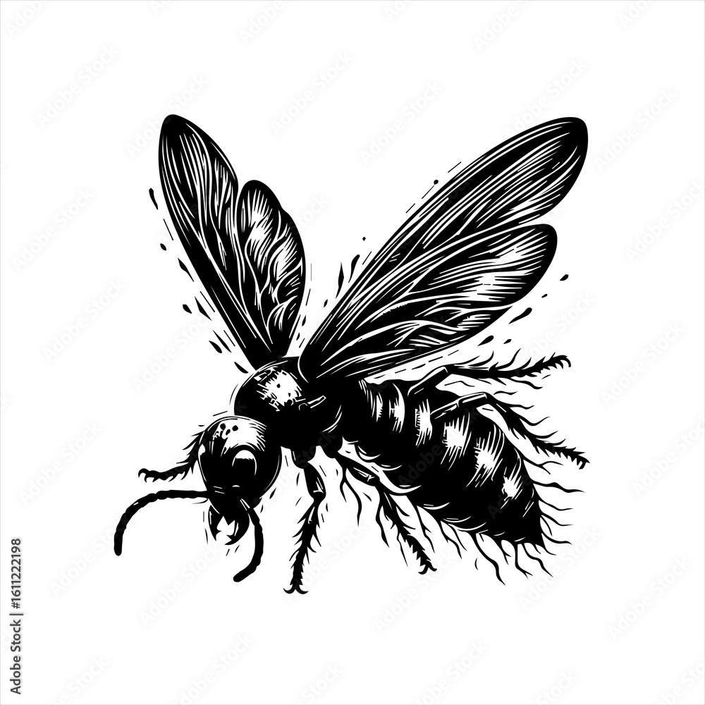 Obraz premium Wasp in flight