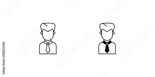 owner set icon with white background vector stock illustration