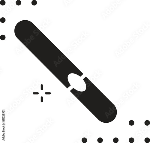Cigar Icon on Black Button with White Rollover