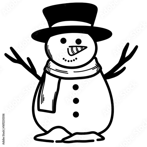 snowman with hat