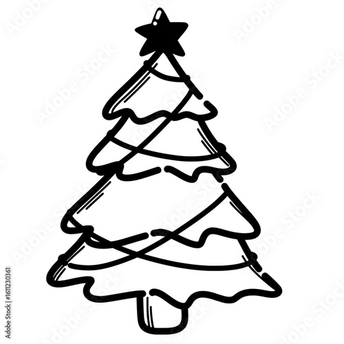 christmas tree vector illustration
