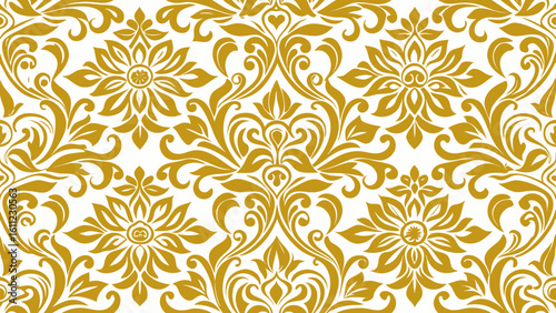 gold wallpaper with an ornate pattern isolated white backgrounds for wallpaper the bedroom, patterned fills, webs pages, surface textures, books covers, gold, luxury, ornate, modern, pattern, 