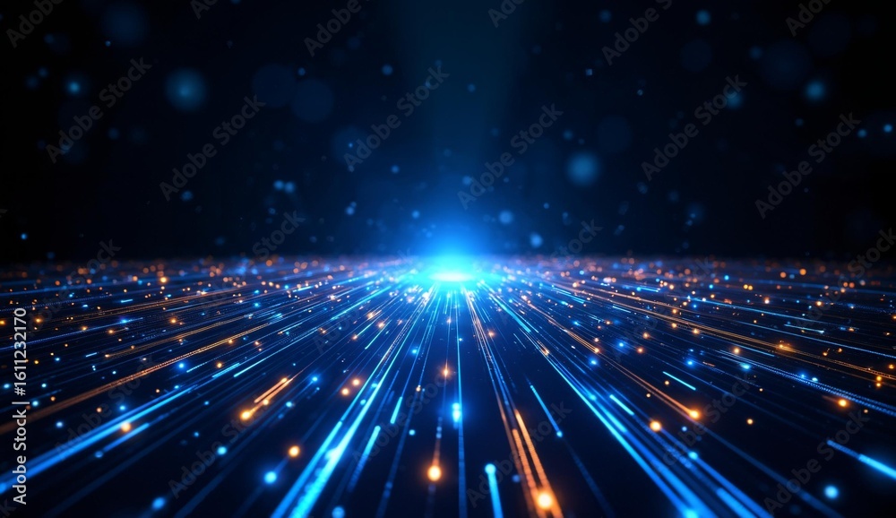 Obraz premium Radiant Light Streams in a Cosmic Setting